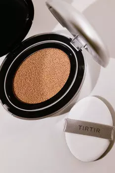 Тональный кушон с полусияющим финишем TIRTIR Mask Fit Aura Cushion [21С Cool Ivory] 18g