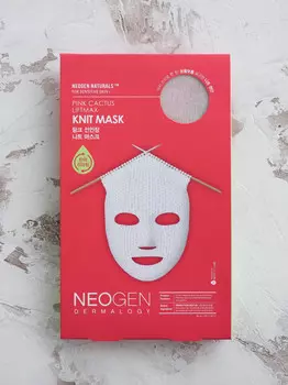 "Вязаная" маска с тонизирующим и лифтинг эффектом Neogen Dermalogy Pink Cactus Liftmax Knit Mask 60ml