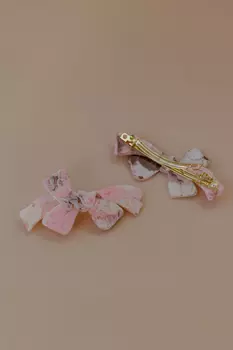 Заколка Бант, Акварельная роза HAIRMATES