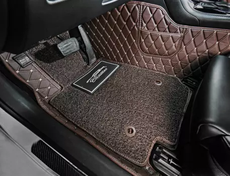 3D коврики в салон кожаные Cadillac XT6 2020