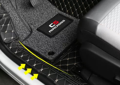 3D коврики в салон кожаные Citroen C5 Aircross 2019-