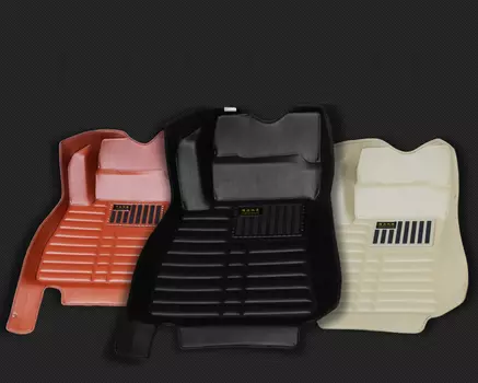 3D коврики в салон кожаные Nissan Tiida 2015 -