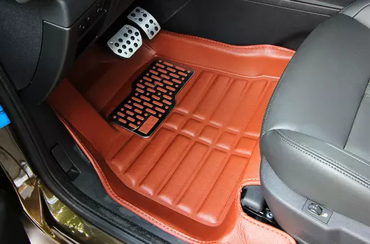 3D коврики в салон кожаные Peugeot 3008 2009 - 2014