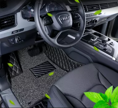 3D коврики в салон кожаные S-line Audi Q7 2016 -