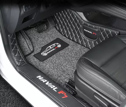 3D коврики в салон (кожаные, с ворсовыми вставками) Haval F7 2018-
