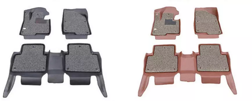 3D коврики в салон (кожаные, с ворсовыми вставками) Kia Sportage 2018 - 2019