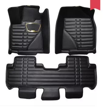 3D коврики в салон кожаные Toyota Highlander 2014 - 2017