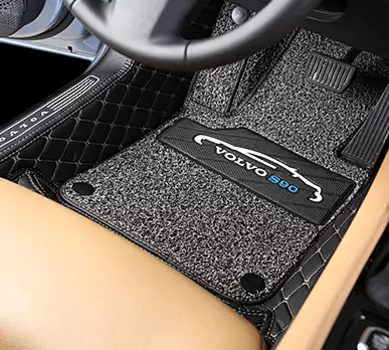 3D коврики в салон кожаные Volvo S90 2018 - 2019