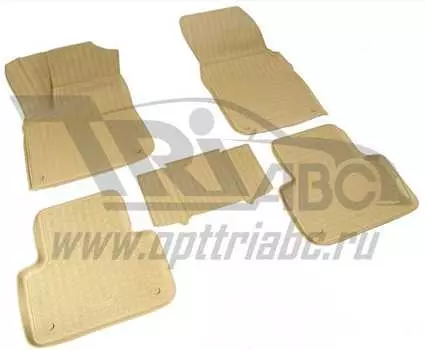 3D коврики в салон (полиуретан, бежевые, 5 мест) Норпласт NPA11-C05-774-B Audi Q7 2015-