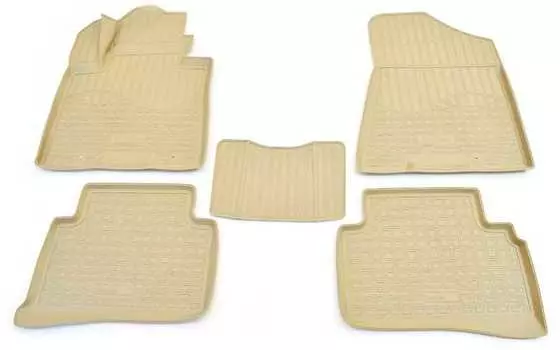 3D коврики в салон (полиуретан, бежевые) Норпласт NPA11-C31-560-B Hyundai Tucson 2016-2018