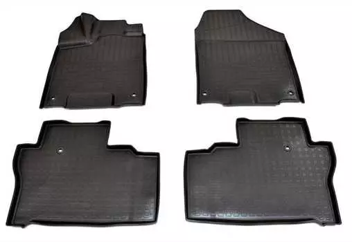 3D коврики в салон (полиуретан, черные, 5 мест) Норпласт NPA10-C30-700 Honda Pilot 2016-