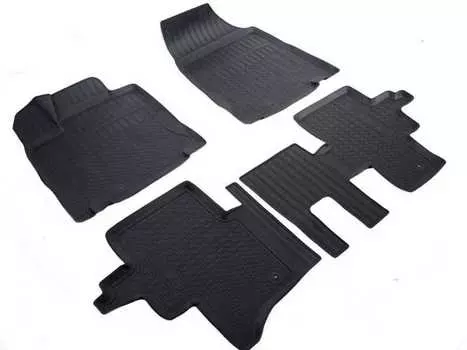 3D коврики в салон (полиуретан, черные, 5 мест) Норпласт NPA11-C61-454 Nissan Pathfinder R52 2014-