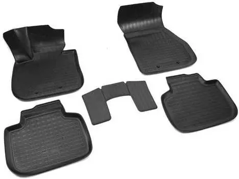 3D коврики в салон (полиуретан, черные) Норпласт NPA11-C07-510 BMW X1 2016-2019