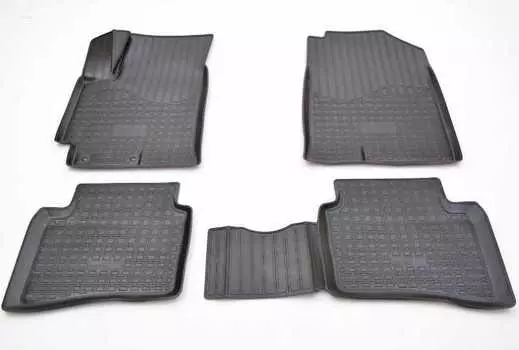 3D коврики в салон (полиуретан, черные) Норпласт NPA11-C31-380 Hyundai Solaris 2017-