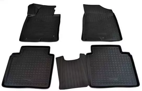 3D коврики в салон (полиуретан, черные) Норпласт NPA11-C31-620 Hyundai Sonata VII 2017-