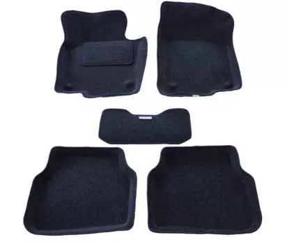 3D коврики в салон текстильные Mitsubishi Outlander 2007-2011