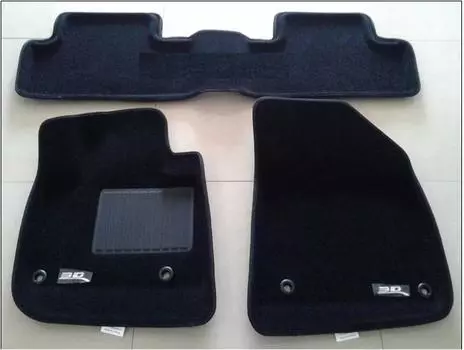 3D коврики в салон (ворсовые) Peugeot 408 2012 -