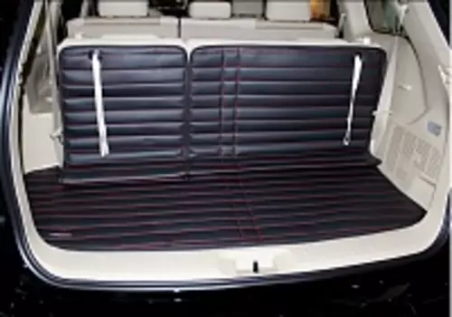 3D обшивка в багажник с нахлестом на сиденья Hyundai Grand Santa Fe 2012 - 2018