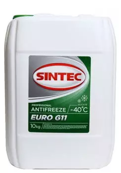 Антифриз Euro G11 (зеленый, 10 кг.) Sintec 800516