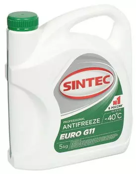 Антифриз Euro G11 (зеленый, 5 кг.) Sintec 800523