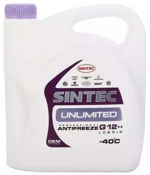 Антифриз Unlimited G12++ (фиолетовый, 5 кг.) Sintec 803584
