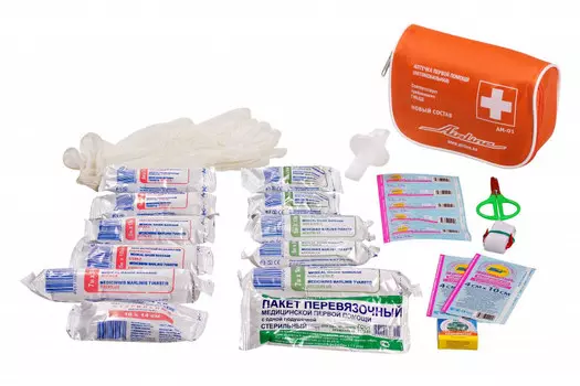 Аптечка автомобильная (текстильный футляр) Airline AM-01