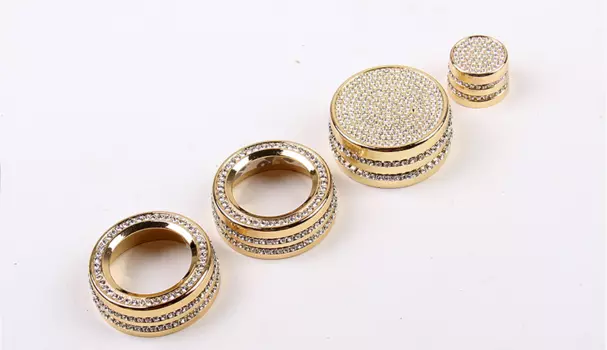 Блестящие накладки на ручки регулировки климатической установки для Mazda CX-5 2017 -