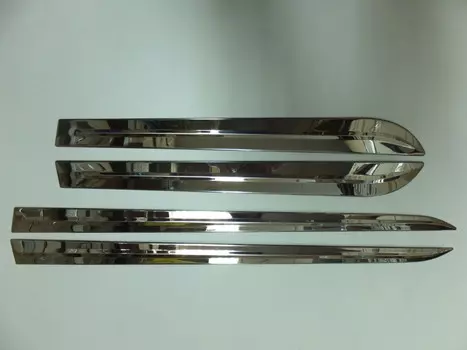 Боковые молдинги на двери (нержавеющая сталь, 4 части) JMT 26852 Toyota Corolla 2013 - 2018