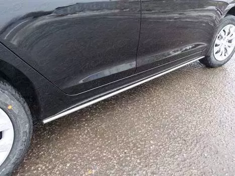 Боковые подножки, пороги (диаметр 25 мм) Компания ТСС HYUNACC17-21 Hyundai Accent 2017-