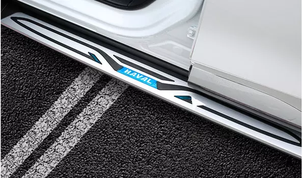 Боковые подножки, пороги (надпись "Haval") для Haval F7X (Хавал Ф7Х)