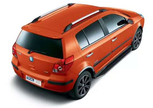 Боковые подножки, пороги "Premium" (алюминий, черный / серебристый) Rival A173ALP.1901.1 Geely MK Cross 2011 - 2016