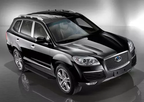 Боковые подножки, пороги "Premium-Black" (алюминий, черный) Rival A173ALB.2901.1 Hawtai Boliger 2014 -