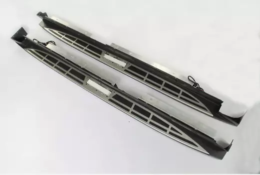 Боковые подножки, пороги с LED-подсветкой для Санта Фе 4 (Hyundai Santa Fe 2015 - 2018)