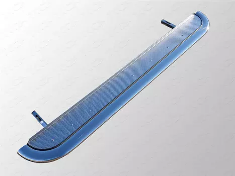 Боковые подножки, пороги с площадкой (нержавеющая сталь) 75х42 мм Компания ТСС JEEPCHERTRAIL14-21 Jeep Cherokee (Traihawk) 2014-