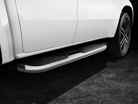 Боковые подножки, пороги Silver. Available Q3 A4708501100 для Mercedes-Benz X-Class 2017 -