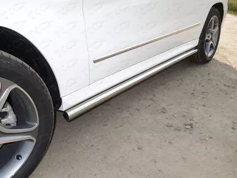 Боковые подножки, пороги труба 60,3 мм Компания ТСС MERGLK220D14-04 Mercedes GLK-Class 2012 - 2015