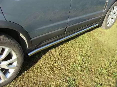 Боковые подножки, пороги труба 60,3 мм Компания ТСС OPANT12-04 Opel Antara 2007 - 2015