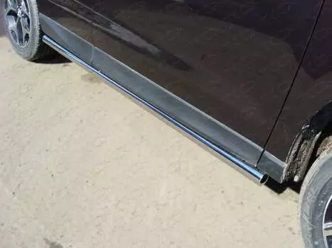 Боковые подножки, пороги труба (диаметр 60,3 мм) Компания ТСС SUBTRIB-05 Subaru Tribeca 2008-2014