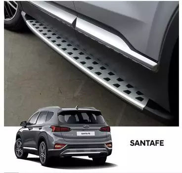 Боковые пороги Genuine Parts для Санта Фе 4 (Hyundai Santa Fe 2018 - 2019)