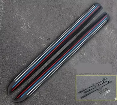 Боковые пороги, подножки черные Haval H6 2021-