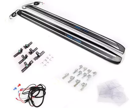 Боковые пороги с подсветкой и без подсветки для Jeep Сherokee 2015 -