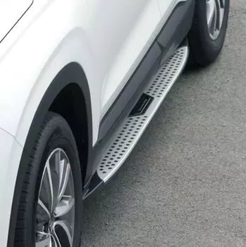 Боковые пороги X6 Style для Санта Фе 4 (Hyundai Santa Fe 2018 - 2019)