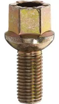 Болт Bimecc 12x1.5x25 17 сфера шестигранник цинк желтый LS17A25FPI