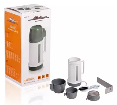 Чайник автомобильный (24В, белый/серый, 0,6 литра) Airline ABK-24-02