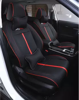 Чехлы на сиденья с подушками (кожа, разный стиль) для КИА Селтос (KIA Seltos) 2020