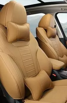 Чехлы на сидения с подушками (экокожа, бежевый) Kust KST00154 для BMW X3 2017-