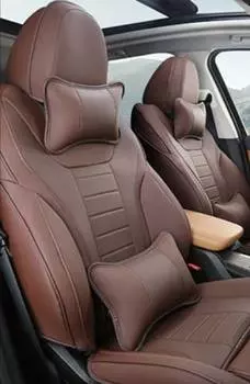 Чехлы на сидения с подушками (экокожа, коричневый) Kust KST00155 для BMW X3 2017-