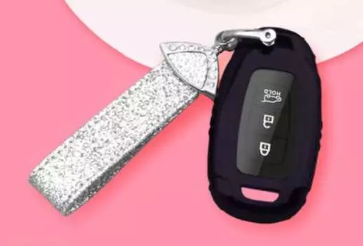 Чехол для ключа черный, с ремешком You Qiang QNG00116 для Hyundai Sonata (8G) DN8 2020-