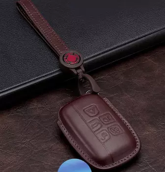 Чехол для ключа кожаный (коричневый) ЧХ Dongguan Pink Car PK013А02 Land Rover Discovery 4 2009-2016