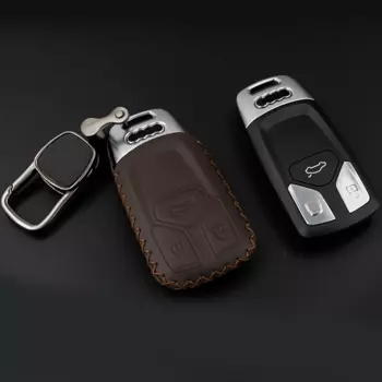 Чехол для ключа кожаный (черный) для AUDI Q7 2016 -